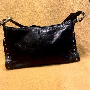 Liz Claiborne small black leather handbag